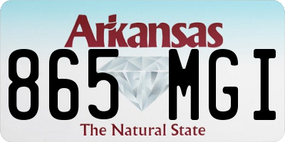 AR license plate 865MGI