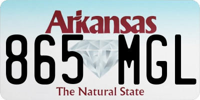 AR license plate 865MGL