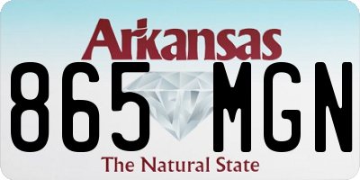 AR license plate 865MGN
