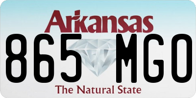 AR license plate 865MGO