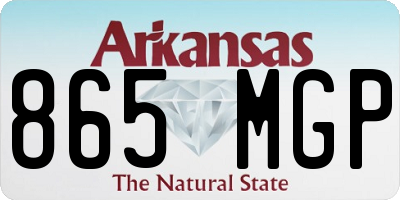 AR license plate 865MGP