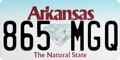AR license plate 865MGQ