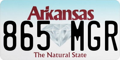 AR license plate 865MGR