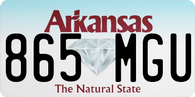 AR license plate 865MGU