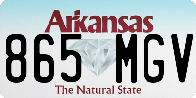 AR license plate 865MGV