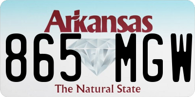 AR license plate 865MGW