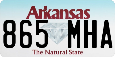 AR license plate 865MHA