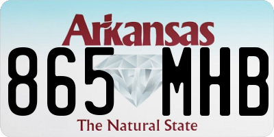 AR license plate 865MHB