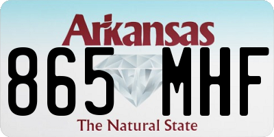 AR license plate 865MHF