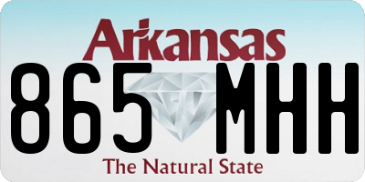 AR license plate 865MHH