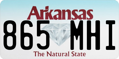 AR license plate 865MHI