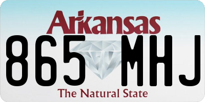 AR license plate 865MHJ