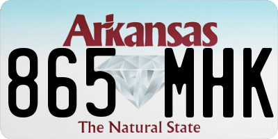 AR license plate 865MHK