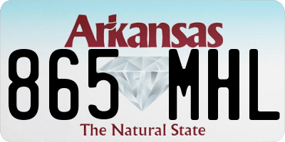 AR license plate 865MHL