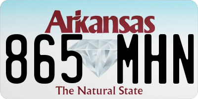 AR license plate 865MHN