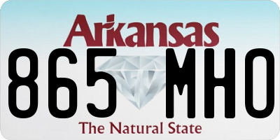 AR license plate 865MHO