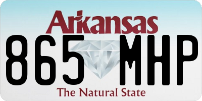 AR license plate 865MHP