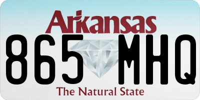 AR license plate 865MHQ