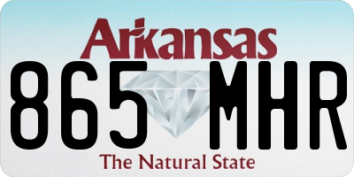 AR license plate 865MHR
