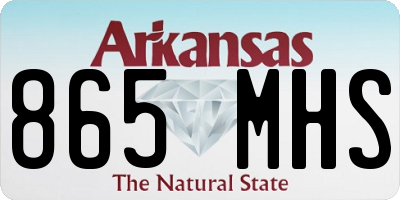 AR license plate 865MHS