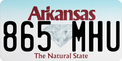 AR license plate 865MHU