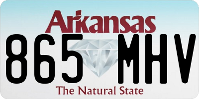 AR license plate 865MHV