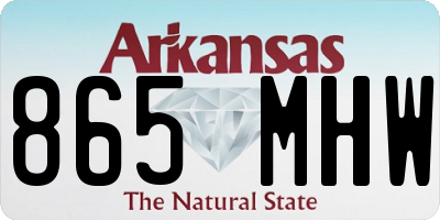 AR license plate 865MHW