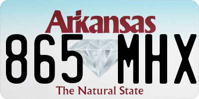 AR license plate 865MHX