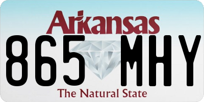 AR license plate 865MHY