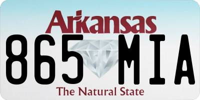 AR license plate 865MIA