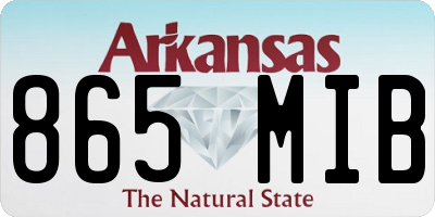 AR license plate 865MIB