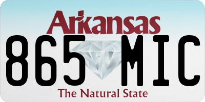 AR license plate 865MIC