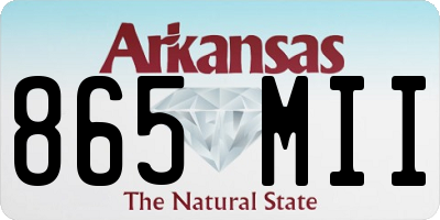 AR license plate 865MII