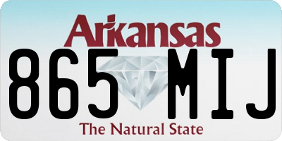 AR license plate 865MIJ