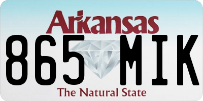 AR license plate 865MIK