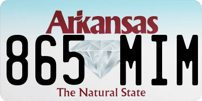 AR license plate 865MIM