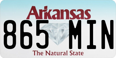 AR license plate 865MIN