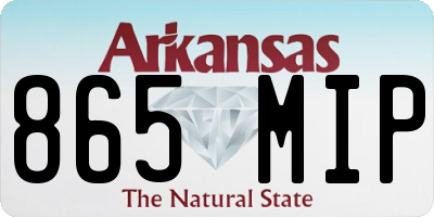 AR license plate 865MIP
