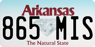 AR license plate 865MIS