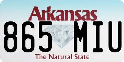 AR license plate 865MIU