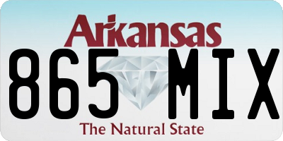 AR license plate 865MIX