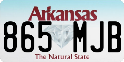 AR license plate 865MJB