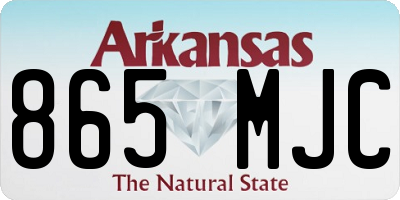 AR license plate 865MJC