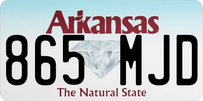AR license plate 865MJD