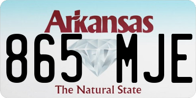 AR license plate 865MJE