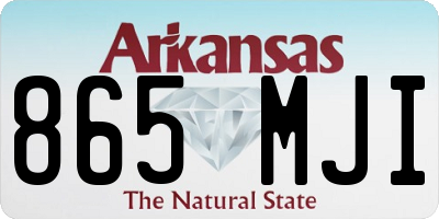 AR license plate 865MJI