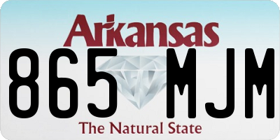 AR license plate 865MJM