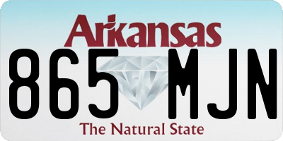 AR license plate 865MJN