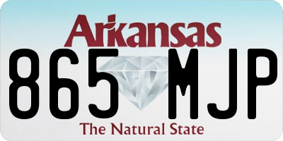 AR license plate 865MJP