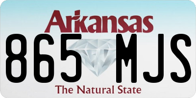 AR license plate 865MJS